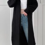 strickmantel schwarz