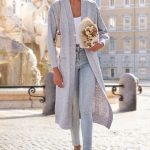strickweste damen lang